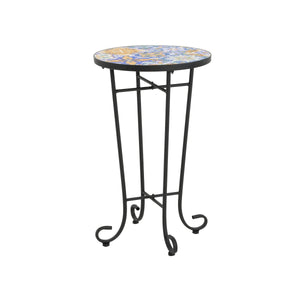 Patio Side Table, Colorful + Black