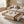 Modern Faux Travertine Coffee Table with 2 Drawers