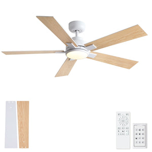 Reversible Motor Integrated LED Dimmable Ceiling Fan With Light