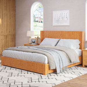 Platform Bed Frame With Headboard, Floor Standing Design