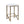 Backless Upholstered Counter Stool With Padded Seat - Ivory / Bronze