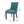 Dining Chair Set of 2 with Upholstered Diamond Tufting and Espresso Birch Legs - Teal