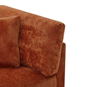 83.50" Modern Flared Arms Sofa (Caramel)