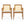 Preston Outdoor Dining Chair With Cushion Set of 2 - Teak / Beige