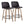 Toriano - Contemporary Fixed-Height Counter Stool & Swivel With Round Footrest (Set of 2)
