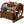 Wooden Wagon Planter Box with Wheels