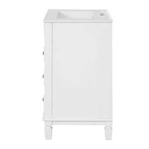 Bathroom Vanity With Sink, Compact Cabinet & 2 Drawers And Adjustable Shelf