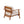 29.5' Mid-Century Modern Acacia Wood Outdoor Club Chair