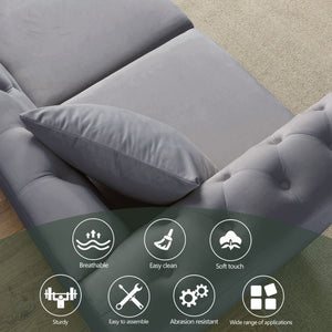 Chesterfield Sofa With Rolled Arms And Nailhead Trim