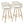 Margarite - Contemporary Fixed Height Counter Stool With Footrest (Set of 2) With Square