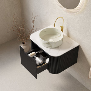 DINA 24" Bathroom Vanity & Sink with Floating Curved Edges