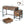 Computer Desk With Reversible 5 Drawer Storage, Frame Writing Table For Small Spaces