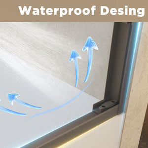 Double Sliding Shower Door With Explosion Proof Film