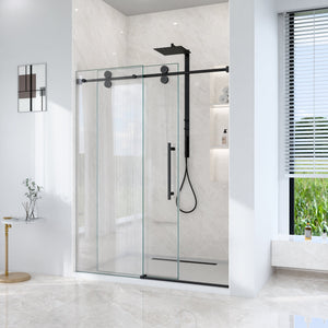 56-60"W x 72"H Frameless Single Sliding Shower Door