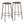 Clara - Industrial Square Barstool (Set of 2) - Espresso