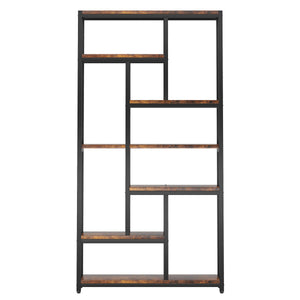 Extra Tall 7 Tier Industrial Etagere Bookcase with 10 Shelves Organizer