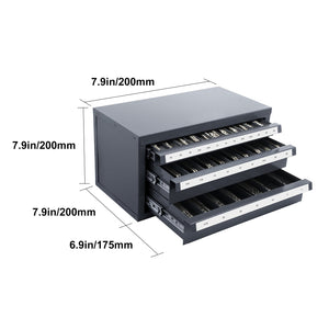 End Mill Dispenser Cabinet, Three-Drawer Organizer for End Mill Storage