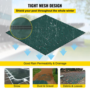 Pool Safety Cover 16x40 Ft, Inground Rectangle Cover