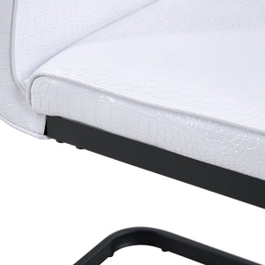 Alligator Skin Upholstered Dining Chairs