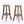 Primrose Outdoor Acacia Wood Barstools With Foot Rest (Set of 2) - Dark Brown