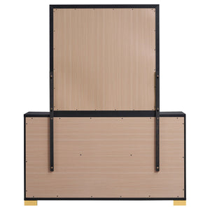 Jeremiah - 6 Drawer Dresser With Mirror - Black