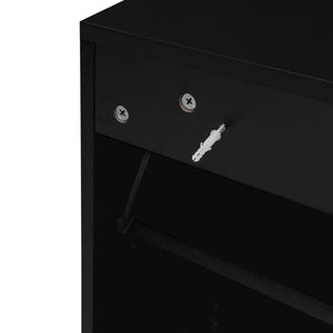 Modern Rattan 3 Door Shoe Rack Cabinet for Entryway