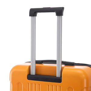 3-Piece ABS Spinner Wheel Luggage Set in Black and Orange