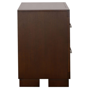Polk - 2 Drawer Nightstand With Slim Handles - Cappuccino