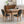 French Style Solid Wood Frame Antique Painting, Hand-Pulled Buckle Decoration Artificial Dining Chair With Nailhead Trim, Wood Legs