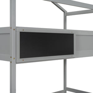 House Style Bunk Bed With Storage Staircase And board