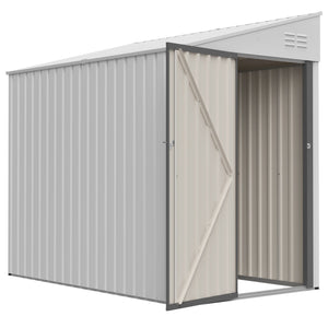 White 4' x 7' Lean-To Storage Shed
