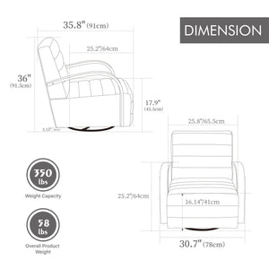 360° Swivel Accent Chair With Armrests