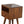 Solid Wood Mini Nightstand, 1-Drawer, 1 Open Slot, Chestnut