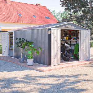 10x14 Ft Outdoor Metal Storage Shed