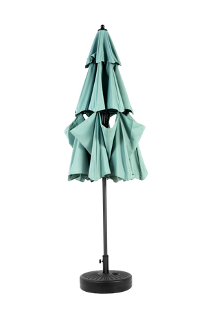 Aluminium 10ft 3 Tier Auto-Tilt Outdoor Patio Umbrella - Light Green