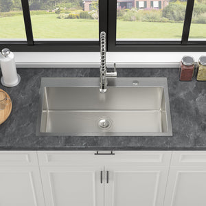 33 Inch Topmount Sink - Stainless Steel Kitchen Sink