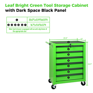 Rolling Metal Tool Chest with 6 Drawers