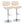 Lombardi - Contemporary Adjustable Barstool With Swivel With Straight T Footrest (Set of 2)
