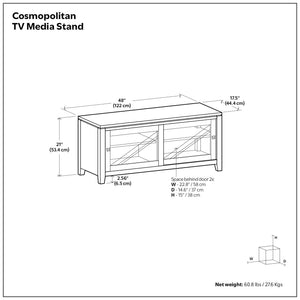 Cosmopolitan - Handcrafted TV Media Stand