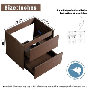 Wall Mounted Floating Bathroom Vanity With Sink And Cabinet