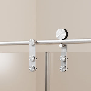 Frameless Single Sliding Shower Doors With Towel Rail & Handle