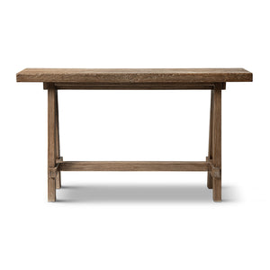 Hawthorne 60'' Solid Reclaimed Elm Trestle Console Table