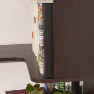Ox Blood - Red 90Cm L-Shaped Freestanding Corner Bookshelf With Anti Tip Safety, Storage Cabinet For Living Room - Ox Blood Red