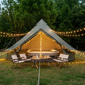 Oxford Bell Tent 13.1FT with Stove Jack for Family Camping