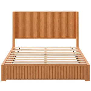 Platform Bed Frame With Headboard, Floor Standing Design