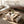 Modern Faux Travertine Coffee Table with 2 Drawers