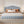 Velvet Upholstered Queen Bed with Shell-Shaped Headboard