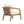 Acacia Wood Outdoor Patio Club Chair with PE Wicker Backrest & Cushions (Set of 2)