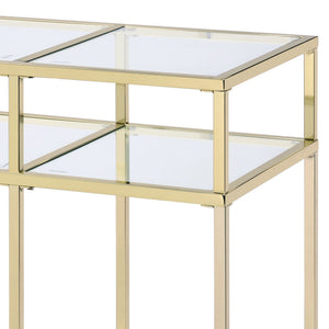Uchenna Clear Glass & Metal Table