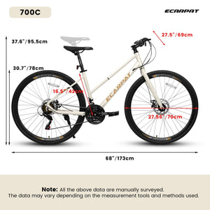 A28250 Road Bike With Aluminum Alloy Wheels, 21-Speed Gear System